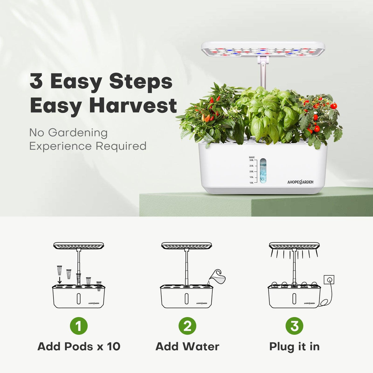 10 Seed Pods Smart Garden Indoor Hydroponic System Ahopegarden 10 Seed Pods Smart Garden Indoor Hydroponic System Ahopegarden