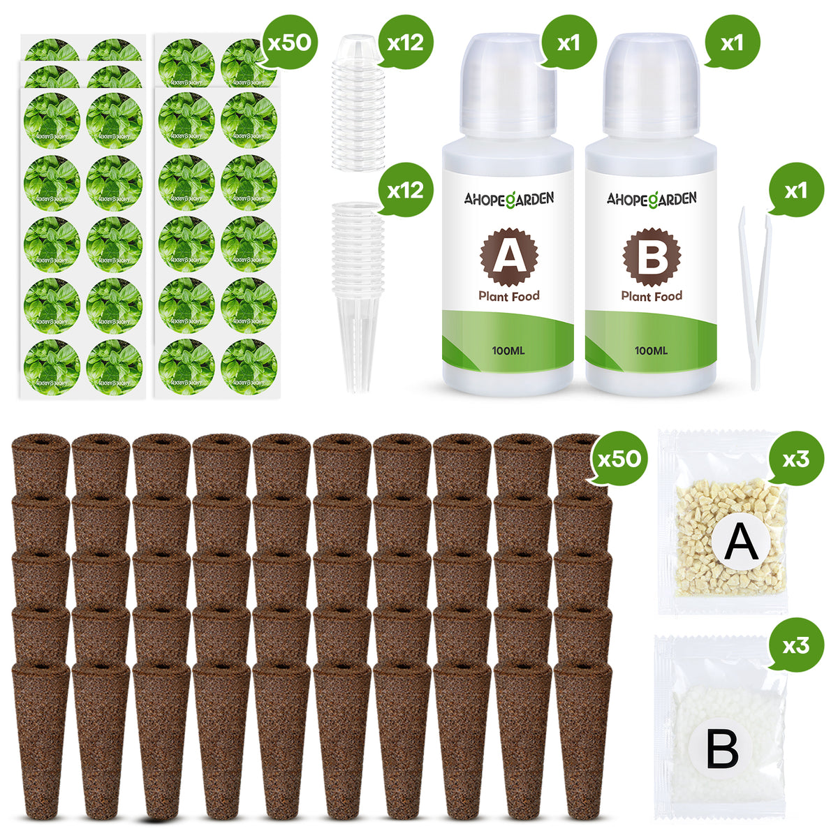 Curated visual reference: Gallery Detail: 132 Pcs Hydroponic Seed Starter Kit