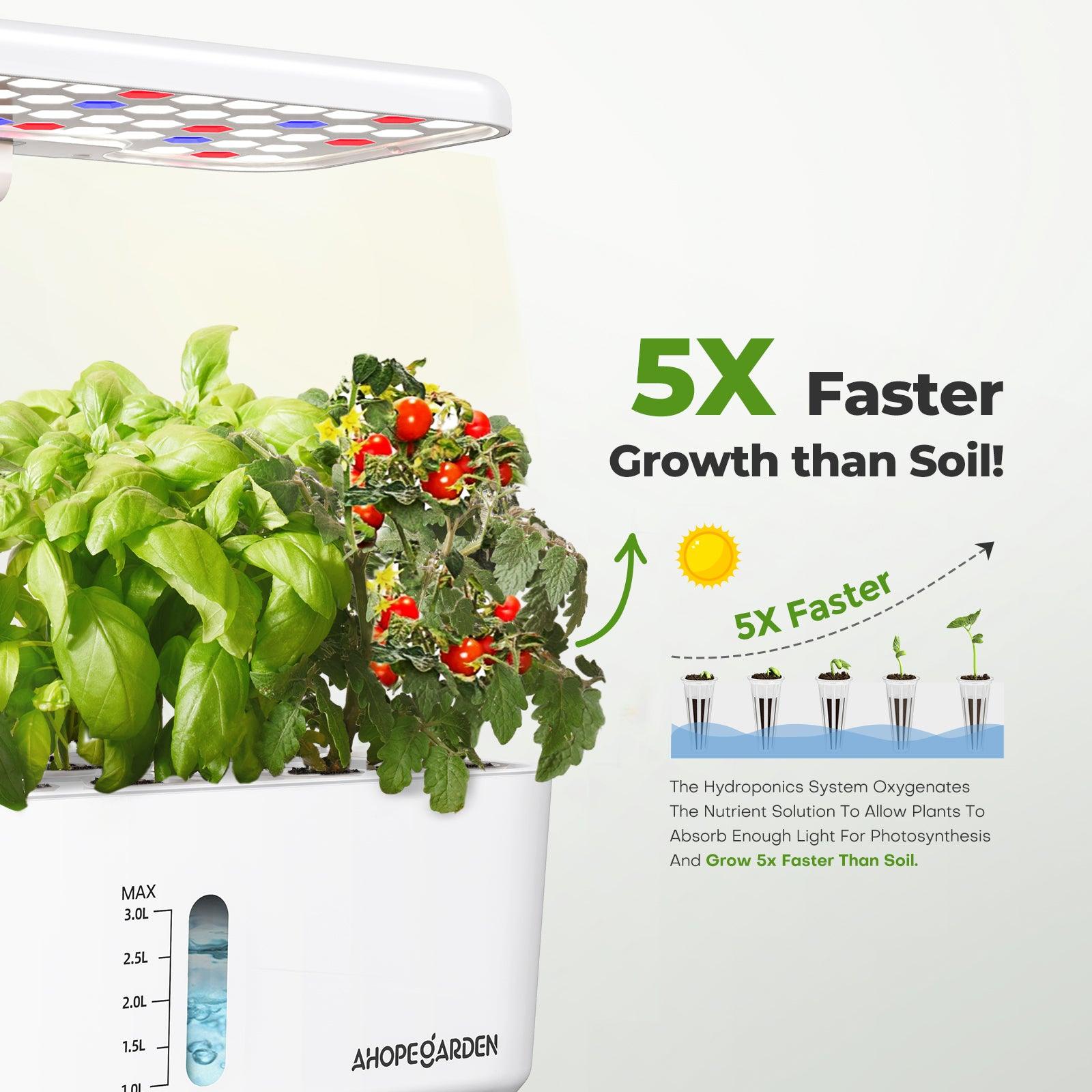 5+ Smart Indoor Hydroponic System 10 Seed Pods Smart Garden Indoor Hydroponic System – Ahopegarden