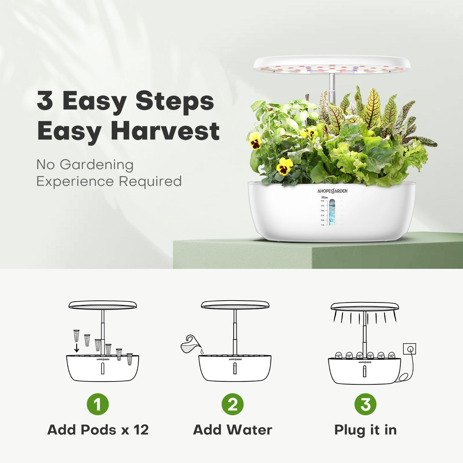  3 Easy Steps to Sst Up 12 Seed Pods Indoor Smart Garden