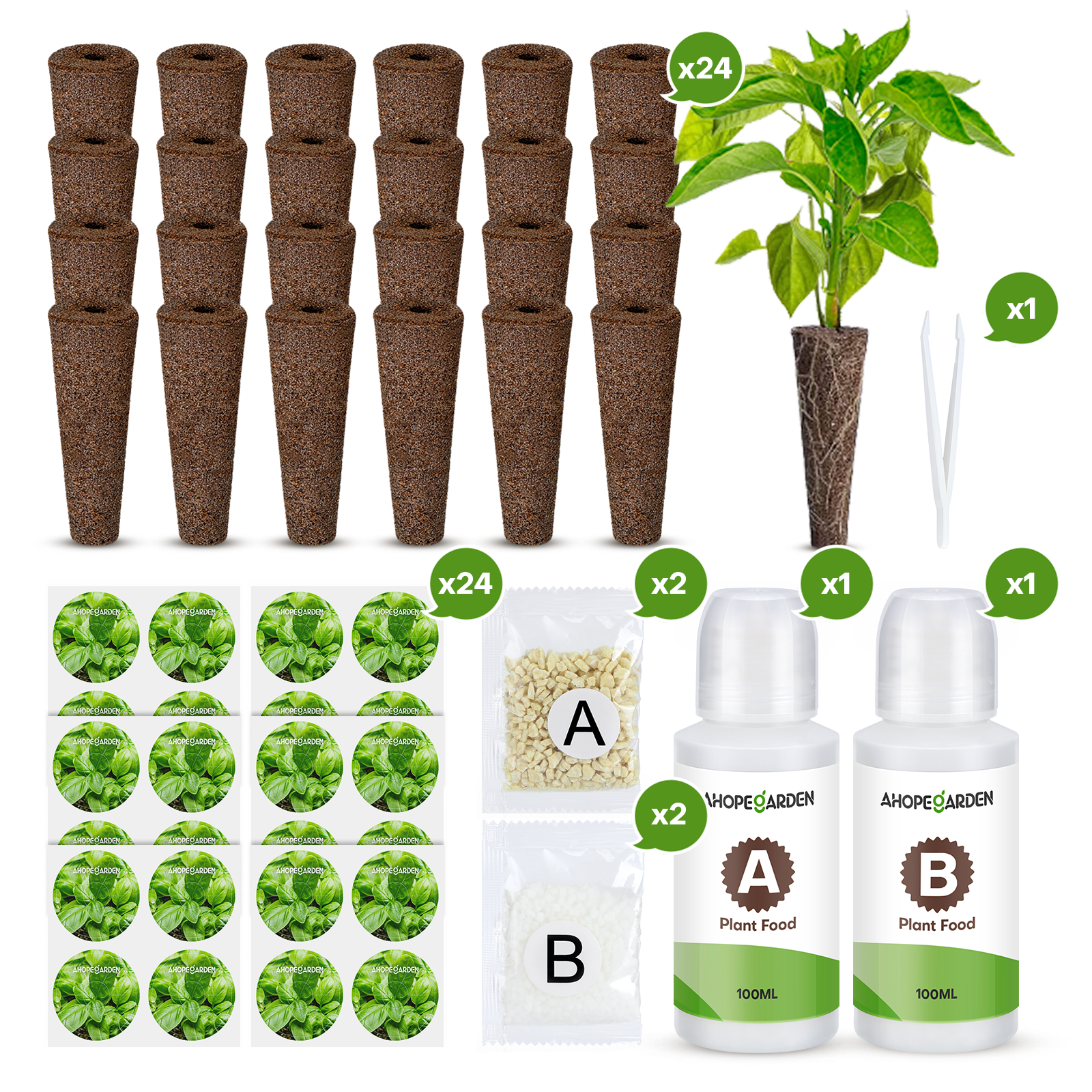 52 Pcs Seed Starter Kit