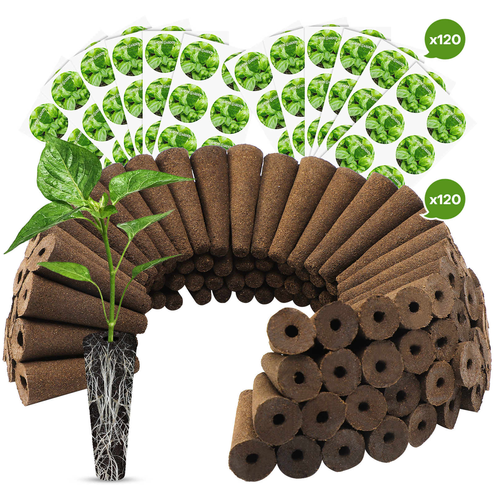 120 Pcs Grow Sponges for Hydroponic