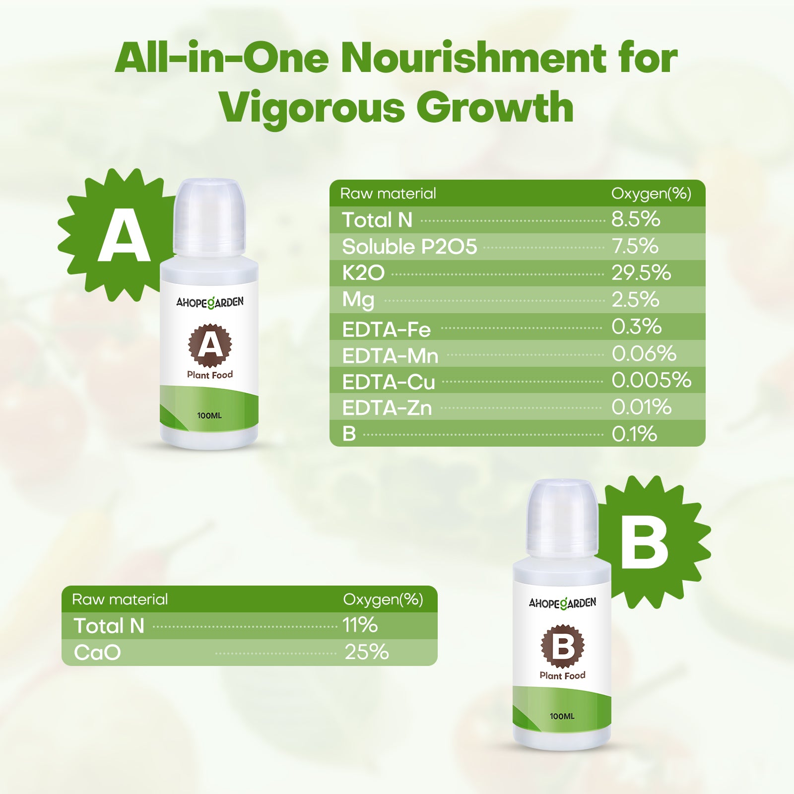 Plant Food for Hydroponics Growing System