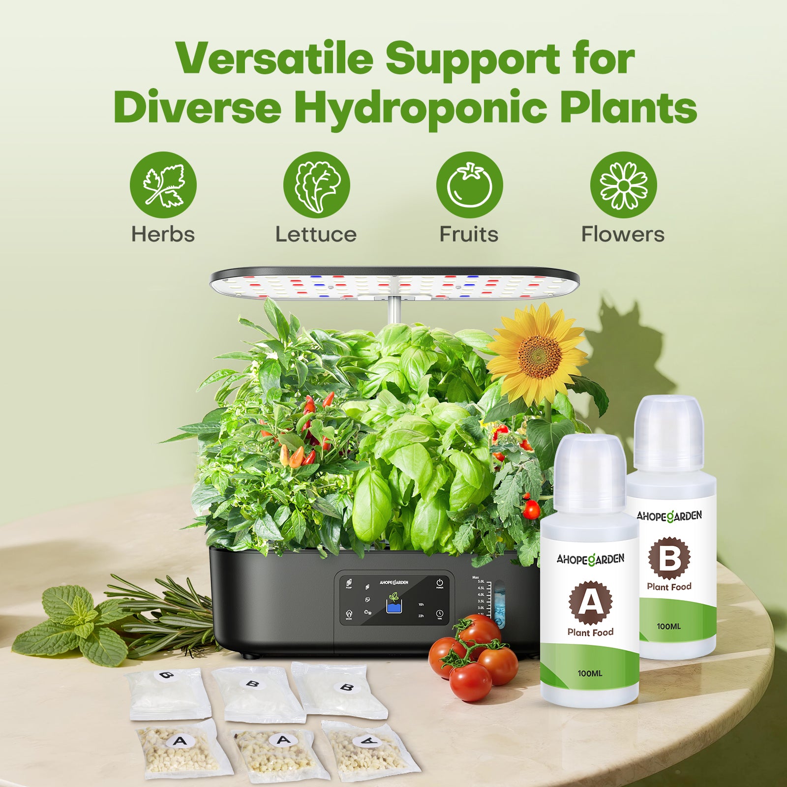 plant food for hydroponic system Ahopegarden Plant Food for Indoor Garden Hydroponics Growing System