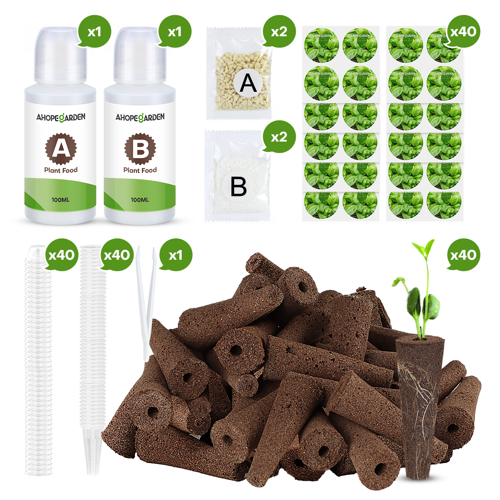 166 Pcs Hydroponic Pod Kit