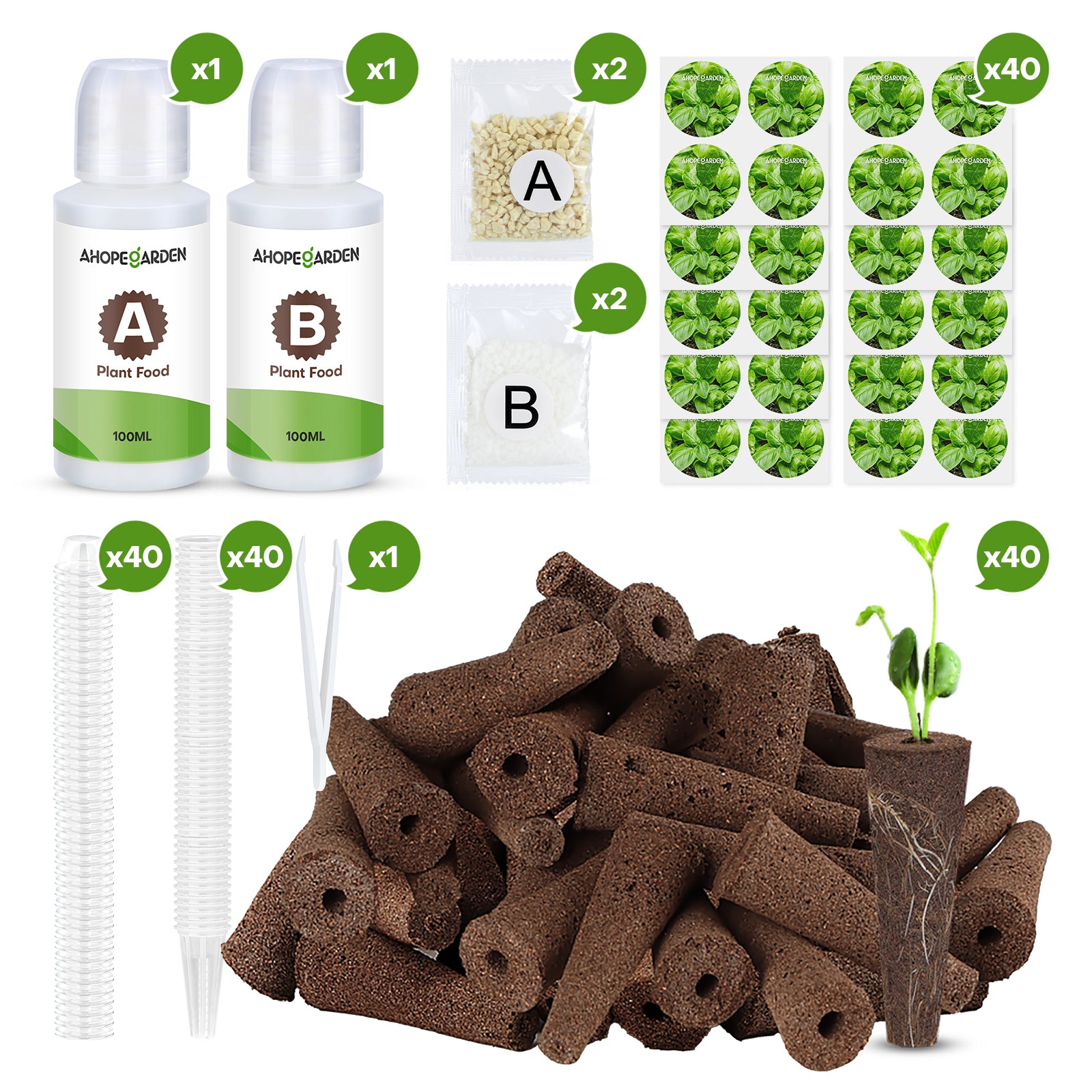 seed planting pods 86 Pcs Seed Starter Kit for Hydroponic