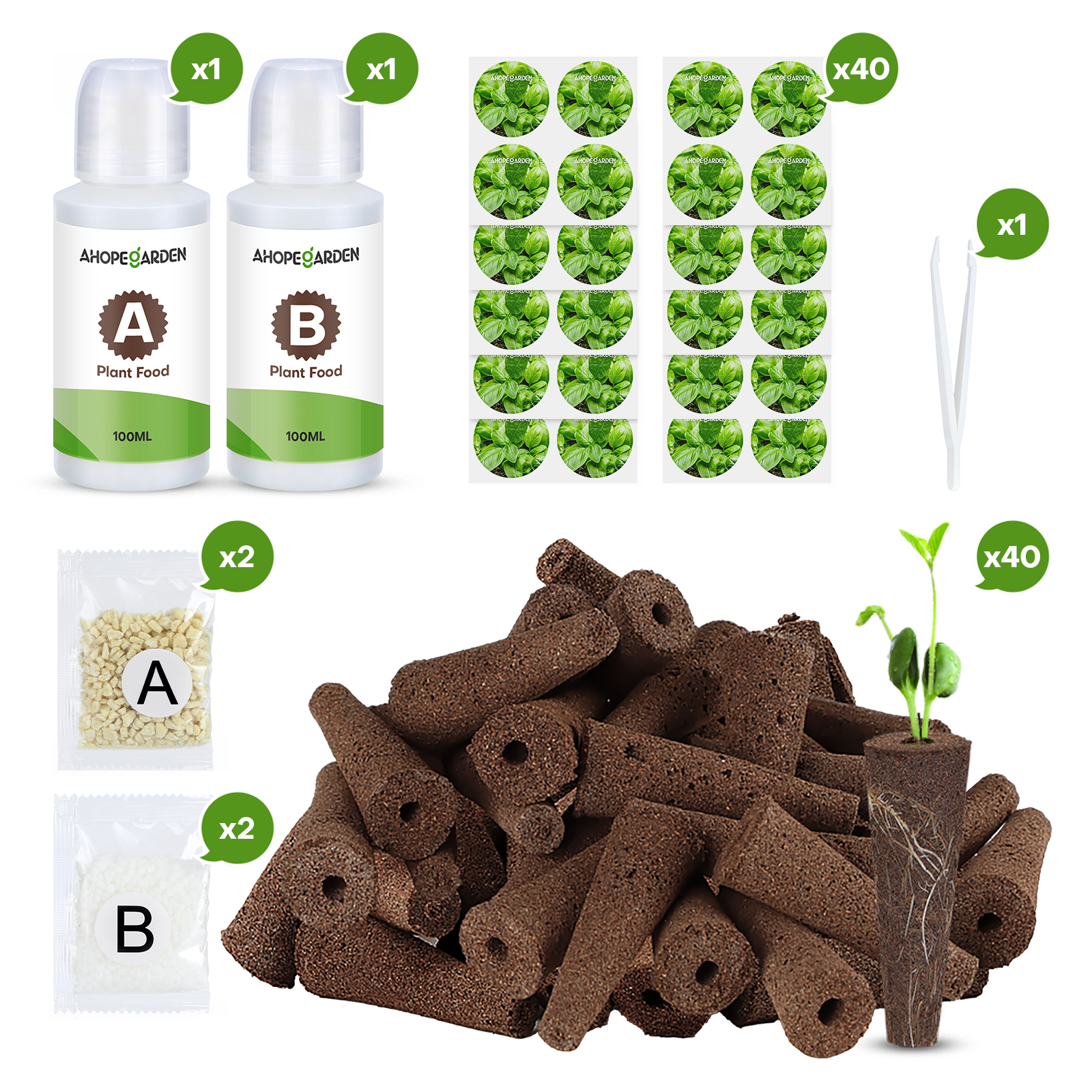 86 Pcs Seed Starter Kit for Hydroponic