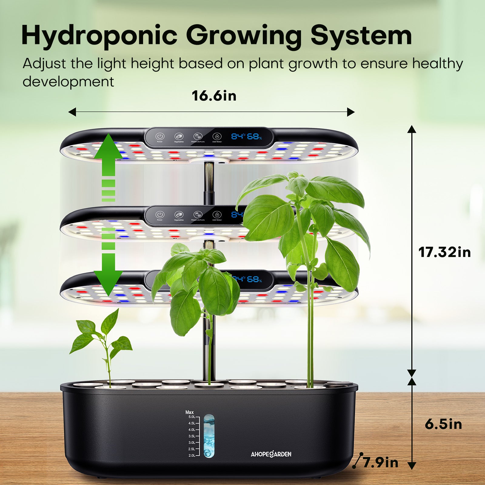 Ahope 12 Seed Pods Smart Garden with Temp and humidity