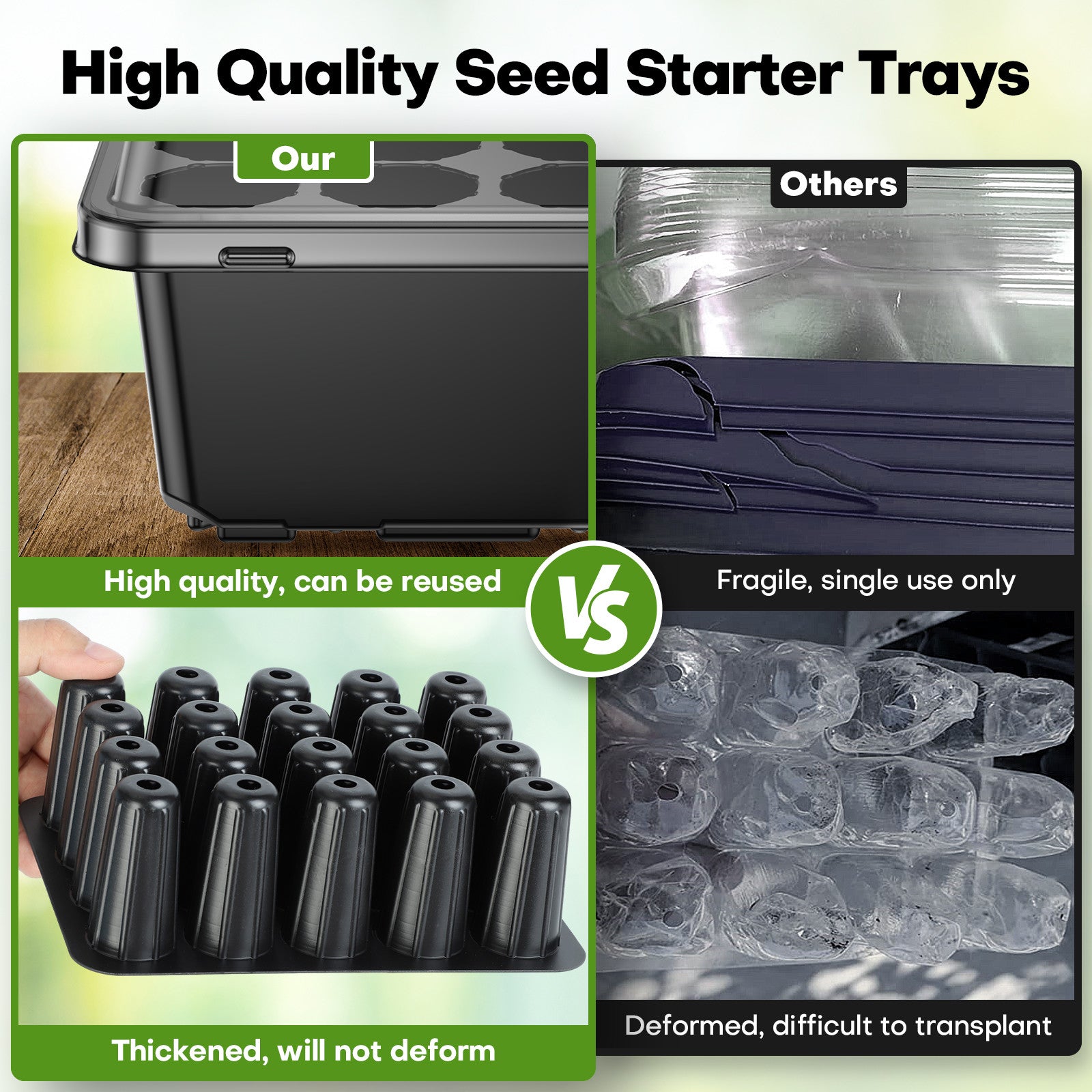 Comparison of Ahope 40-Cell Seed Starting Trays with Others